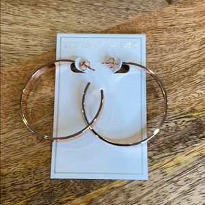 Sterling Forever 45mm Tapered Hoop Earrings